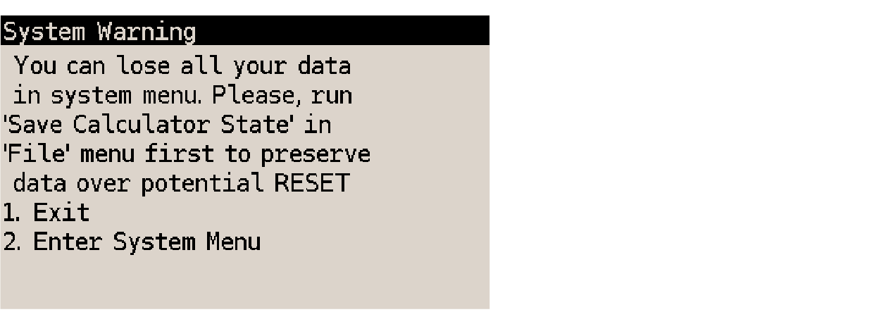 set sys 1